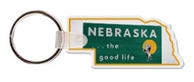 Custom Nebraska Key Tag