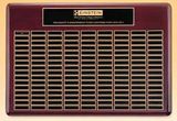 Custom Roster Series Rosewood Plaque w/ 24 Individual Black Brass Plates (11