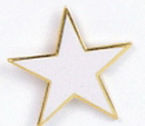 Custom White Star Stock Cast Pin