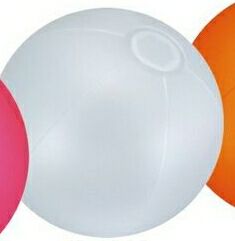 Custom 12" Inflatable Opaque White Beach Ball