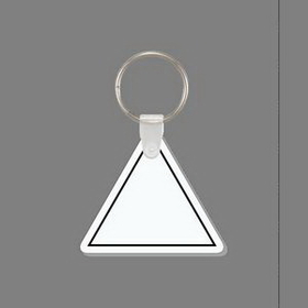 Custom Key Ring & Punch Tag - 1 13/16" x 2 1/8" Triangle