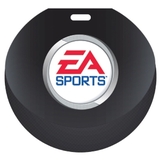 Custom Stock Hockey Puck Design Luggage Tag Full Color front imprint, Write-on ID panels on back, 4.813