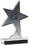 Custom Clear Standing Star Award (5"x 7"x 3/4") Screen-Printed, Price/piece