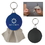 Custom Rubber Key Chain With Microfiber Cleaning Cloth, 2 1/2" Diameter, Price/piece