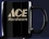 Custom 11.5 Oz. Black Stacking C Handle Ceramic Mug, Price/piece