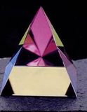 Custom Crystal Rainbow Pyramid Paper Weight (4