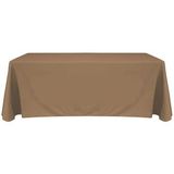 6' Blank Solid Color Polyester Table Throw - Cafe