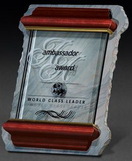 Custom X-Large Slate/ Glass/ Cherry Frame Award