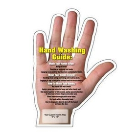 Custom MG20071 - Hand Washing Tips Mega-Mag&#0153 Shaped Magnet