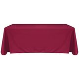 6' Blank Solid Color Polyester Table Throw - Cherry