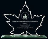 Custom Maple Leaf Glass Award, 9.5