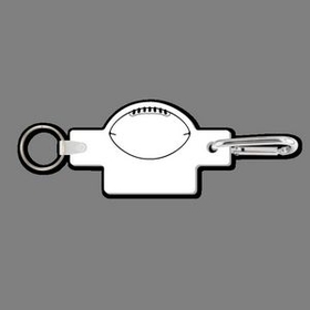 Custom Football (Curved Laces-Outline) KEY CLIP