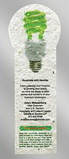 Custom Light Bulb Floral Seed Paper Stock Die Cut Bookmark