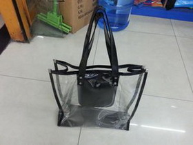 Custom Clear PVC Tote Bag, 12" W x 16" H x 4" D