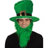 Blank Green Velvet Top Hat W/Beard