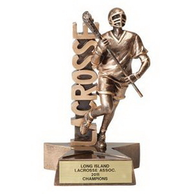 Custom Resin Male Lacrosse Trophy (6 1/2")