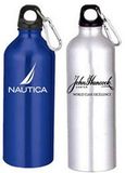 Custom 25 Oz. Aluminum Water Bottle with Carabiner - Silver