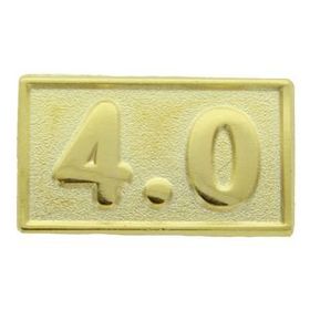 Blank Rectangular Gold 4.0 GPA Pin (5/8")