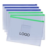 Custom Transparent Envelope File Holder with Zipper, 12.5