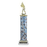 Custom Single Column Baseball Trophy w/Figure (15