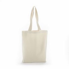 Custom Heavy Cotton Canvas Bag w/ Gusset & Web Handles, 15" W x 16" H x 3" D