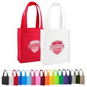 Custom Small Non-Woven Gift Tote Bag, 8" L x 4" W x 10" H