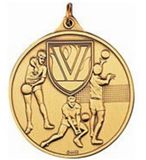Custom 400 Series Stock Medal (Male Volleyball Player) Gold, Silver, Bronze
