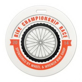 Custom Xpress Permanent Event Name Badges, 4" Round, 2-sides