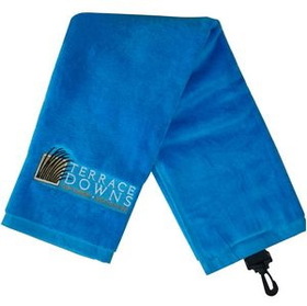 Custom 100% Cotton Golf Towel, 16" W x 25" H