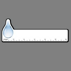 Custom 6" Ruler W/ Full Color Water Drop