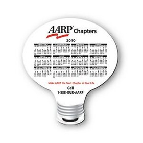 Lightbulb Shape Hard Top Custom Printed Calendar Mouse Pad 1/8"Rubber Base