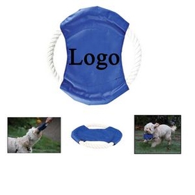 Custom Oxford Fabric Cotton Rope Flyer Pet Training Toy, 7" L