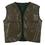 Custom Faux Brown Leather Western Vest w/ Fringe, Price/piece