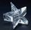Custom 114-C606  - Slant Star Paperweight-Optic Crystal, Price/piece