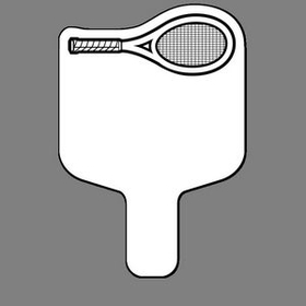Custom Hand Held Fan W/ Tennis Racquet, 7 1/2" W x 11" H