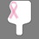 Custom Hand Held Fan W/ Full Color Pink Awareness Ribbon, 7 1/2" W x 11" H, Price/piece