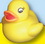 Custom Little Yellow Rubber Duck, 2 1/4" L X 2 3/8" W X 2" H, Price/piece