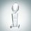 Custom Football on Pedestal Optical Crystal Award (8 3/8"), Price/piece