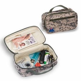 Custom Digital Camo Travel Kit, Cosmetic bag, Toiletry Bag, 10" L x 5.5" W x 3" H