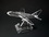 Custom Crystal Airplane Award, 9" W x 7.5" L x 5.5" D, Price/piece