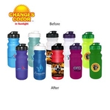 Custom 20 Oz. Sun Fun Cycle Bottle with Flip Top Lid, Full Color Digital, 7 1/4