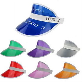 Custom PVC Transparent Sun Visor Hat, 8" L x 7" W x 4" H