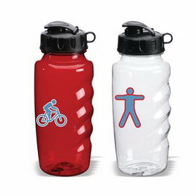 Custom Cutom Logo Water Bottle, 25 oz. Tritan Bottle with Carabiner, Travel Bottle, Coffee Bottle, 8.25" H x 3.5" Diameter x 2.75" Diameter