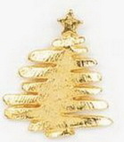 Custom Christmas Tree w/ Star Stock Cast Pin