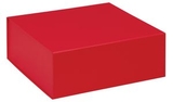 Custom Red Magnetic Closure Gift Box - 8x8x3.25, 8
