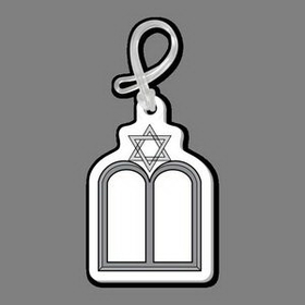 Luggage Tag W/ Tab - Two Tablets with Star of David