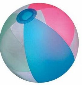 Custom 16" Inflatable Transparent W/ Opaque Mixed Beach Ball