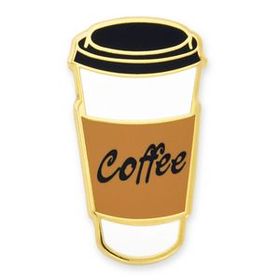 Blank Coffee To-Go Cup Pin, 3/4" H x 7/16" W