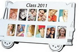 Custom School Bus Photo Frame