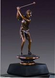 Custom Female Golfer Resin Award (7